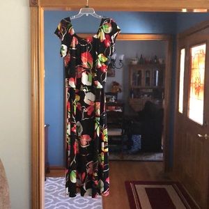 Susan Graver Printed Liquid Knit Maxi Dress